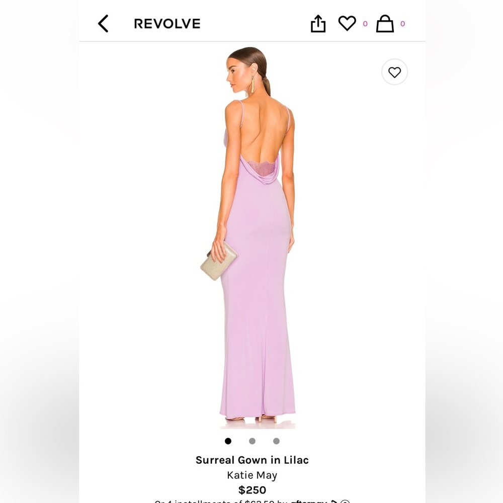 Katie May Surreal Gown in Lilac size extra large. As seen on Revolve.
